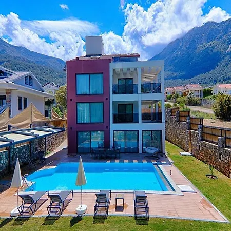 Private Luxury With Large Pool, Jacuzzi And Barbecue In Oeluedeniz Vila Fethiye