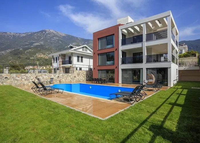 Private Luxury With Large Pool, Jacuzzi And Barbecue In Oeluedeniz Villa *