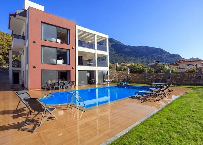 Private Luxury With Large Pool, Jacuzzi And Barbecue In Oeluedeniz