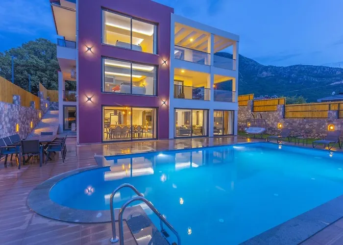 Private Luxury With Large Pool, Jacuzzi And Barbecue In Oeluedeniz *