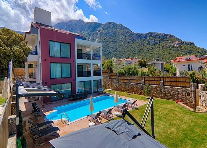 Private Luxury With Large Pool, Jacuzzi And Barbecue In Oeluedeniz Villa *