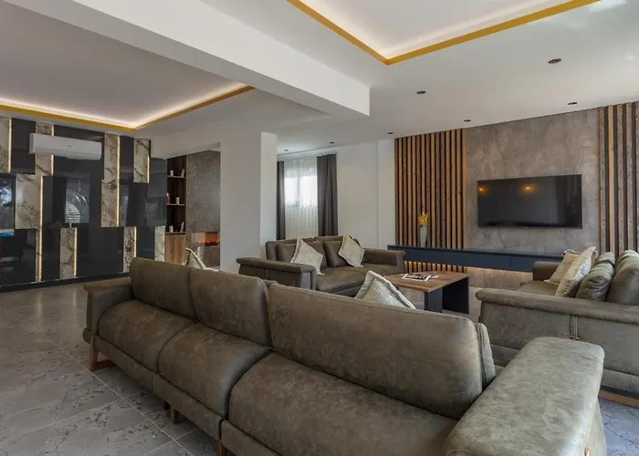 Private Luxury With Large Pool, Jacuzzi And Barbecue In Oeluedeniz Villa *