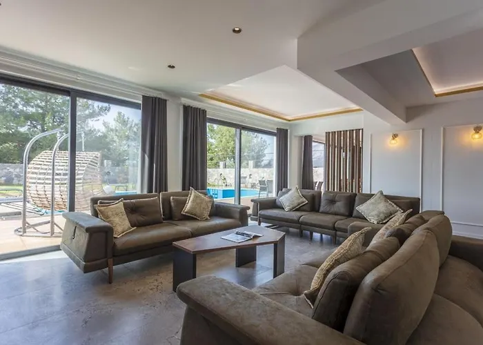 Villa Private Luxury With Large Pool, Jacuzzi And Barbecue In Oeluedeniz Fethiye